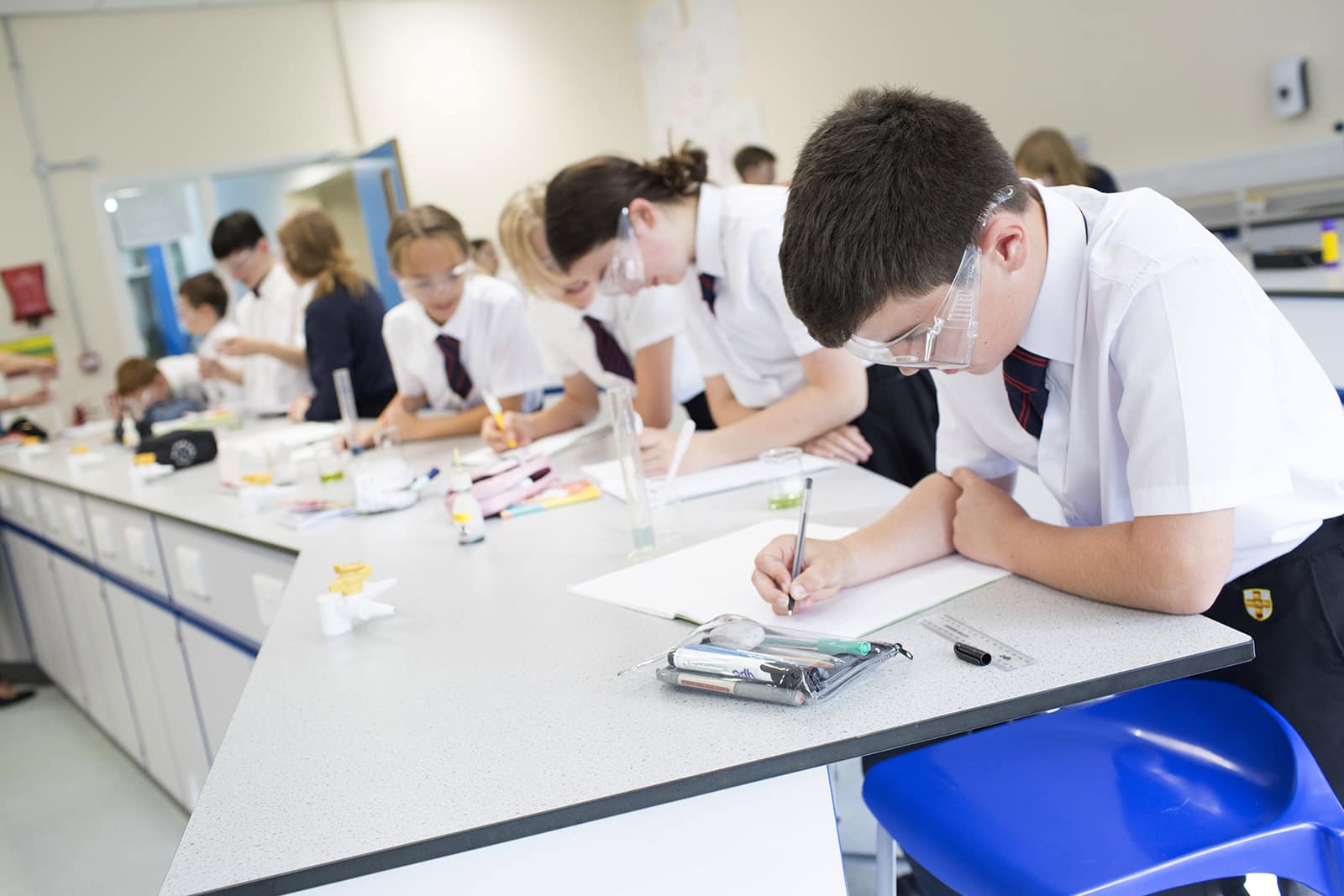 Image of students working in science lab