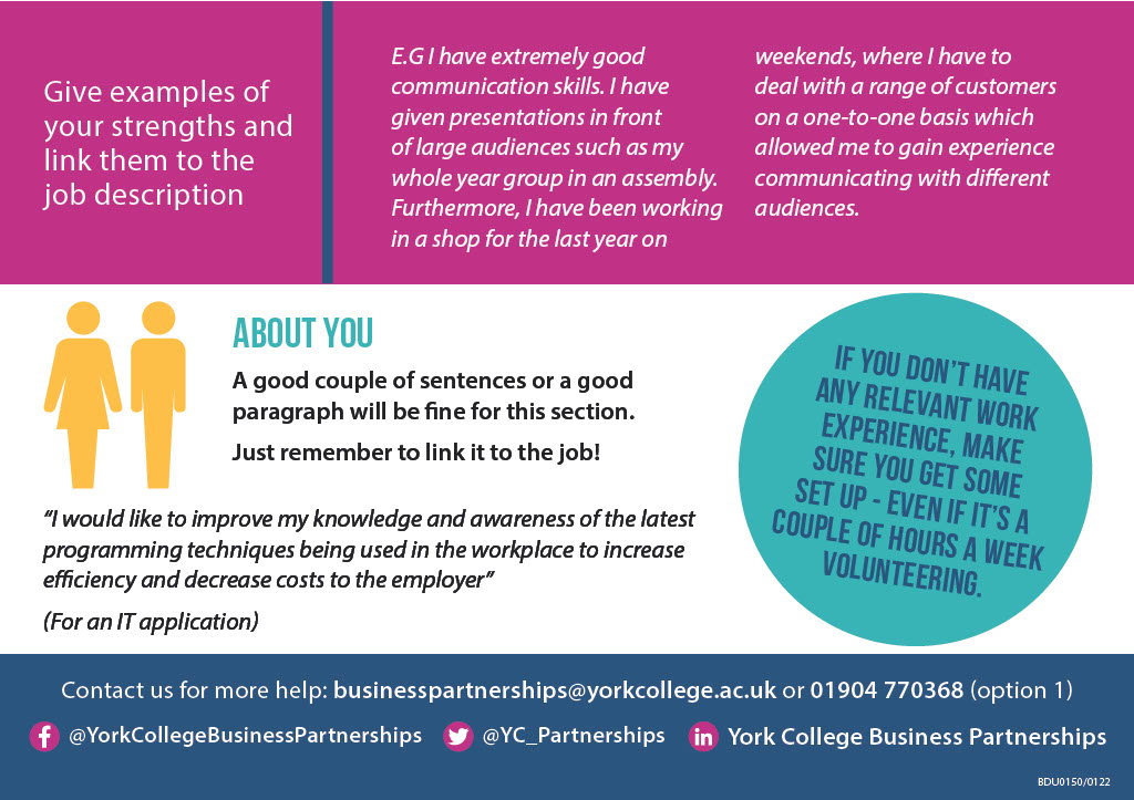 Image of How to write an apprenticeship application (York College)